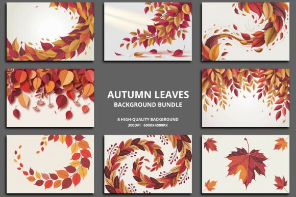 Autumn Leaves Background Bundle: A Versatile Design Resource for Seasonal Creatives