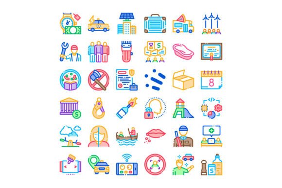 Colorful Vector Icons for Diverse Design Needs