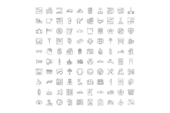Diverse Collection of Thin Line Web Icons: A Practical Resource for Modern Design