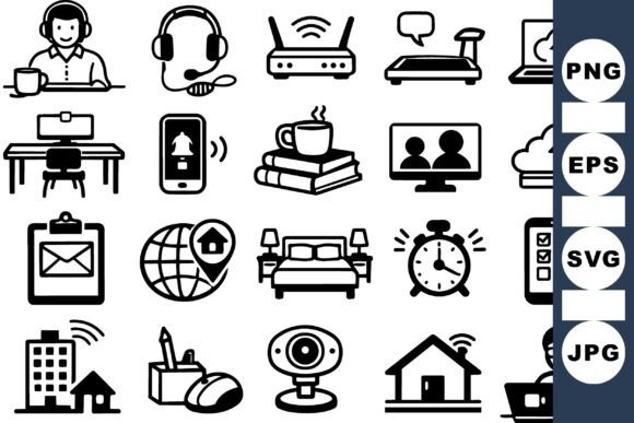 Enhancing Workflow Efficiency with the Remote Work Icon Set