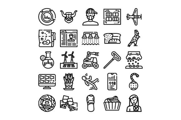 Exploring the Value of Miscellaneous Outline Icons Presenting V in Modern Design