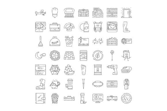 Flat Linear Icons Representing Web and U: A Modern Visual Language for Digital Design