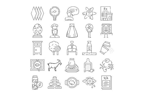 Line Art Icons Representing Diverse Conc: A Minimalist Design Solution for Modern Creatives