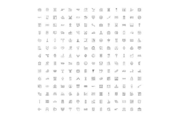 Outline Icon Collection for Div & Line Icons