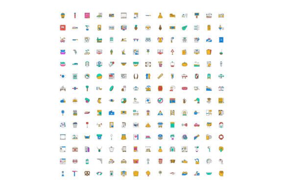 Outline Vector Icons Representing Everyd: Enhancing Visual Communication Across Projects