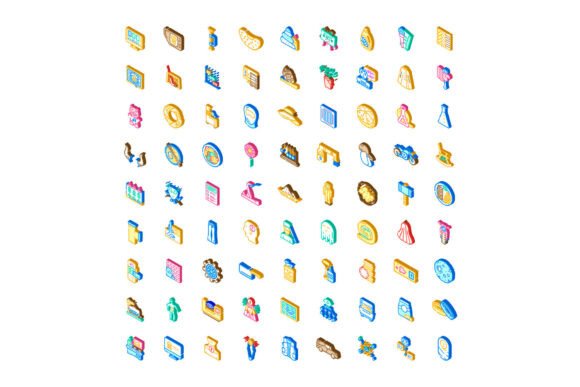 Streamlining Design Workflows with Diverse Isometric Icons Set Presenting V