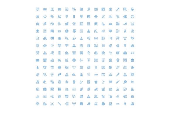 Unlocking Creativity with Blue Doodle Line Icons: A Versatile Visual Resource for Modern Design