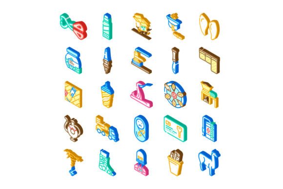 Unlocking Modern Design with a Diverse Isometric Icons Set